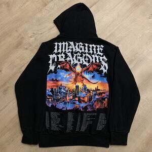 Imagine Dragons 2024 Concert Tour Hoodie Men’s Size Small S Black Loom Official